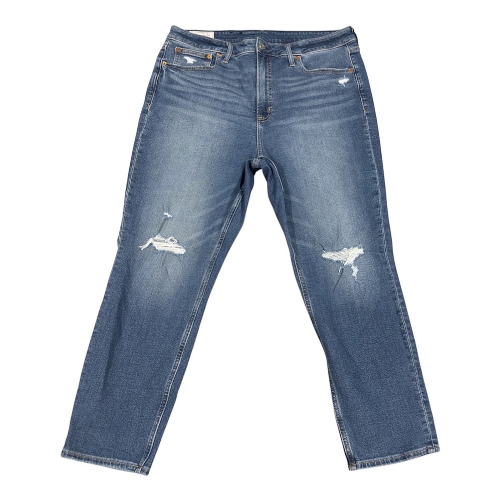 Gap Vintage Slim Sky High Distressed Jeans Womens 34 18R Medium Wash Blue